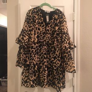 🆕🔥 NASTY GAL Leopard Print Dress